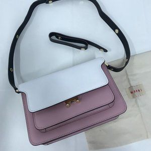 Marni Trunk Nano Shoulder Crossbody Bag Saffiano Leather